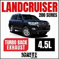 Toyota Landcruiser Exhaust 200 Series 4.5L V8 3" to 3.5" Turbo Back Offroad Systems