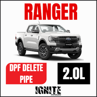 Ford Ranger Next Gen RA 2.0L Exhaust  3" DPF Delete Race Pipe