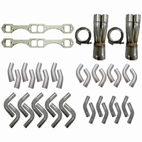 Chevy Small Block SBC V8 4-1 Stainless Steel Extractor Kit - 1 3/4" Mandrel Bends