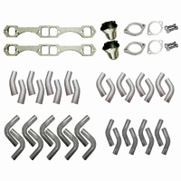 Chevy Small Block SBC V8 4-1 Stainless Steel Extractor Kit - 1 3/4" Mandrel Bends