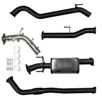 Toyota Hilux Exhaust 2.8L Turbo Back Cat and Muffler Black Aluminised Steel