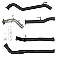 Toyota Hilux Exhaust 2.8L Turbo Back Cat with Straight Pipe Only Black Aluminised Steel