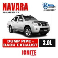 Nissan D40 Navara Exhaust V6 V9X TD 3" Dump Pipe Back Systems