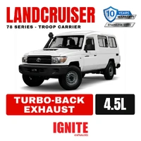 Toyota Landcruiser Exhaust 78 Series Troop Carrier 3" Turbo Back Systems