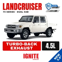 Toyota Landcruiser Exhaust 79 Series Dual Cab 3", 3.5" and 4" Turbo Back Systems