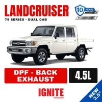 Toyota Landcruiser Exhaust 79 Series Dual Cab 3", 3.5" & 4" DPF Back Systems