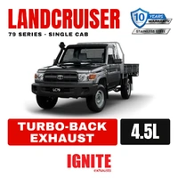Toyota Landcruiser Exhaust 79 Series Single Cab 3", 3.5" & 4" Turbo Back & 4" to 3" Dual Exhausts Offroad Systems